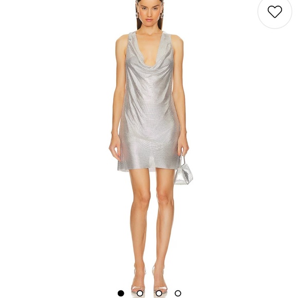 NWT Ginny Mini Dress in Silver XS GRAY SPARKLE - Picture 1 of 10